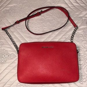 Michael Kors Jet Set Red Crossbody